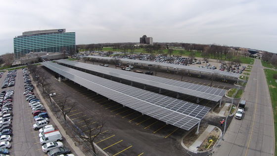 ভালো দাম High Strength Carport Solar Systems Galvanized Steel Frame Aluminum Rails অনলাইন