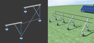 ভালো দাম Concrete Base Solar Panel Ground Mounting Systems Double Pole Type অনলাইন