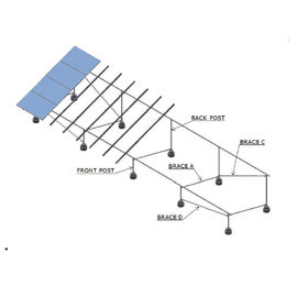 ভালো দাম Turnkey Solar Panel Ground Mounting Systems Hot - Galvanized Steel 130mph Wind Load অনলাইন