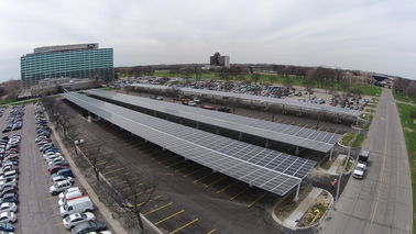 ভালো দাম High Strength Carport Solar Systems Galvanized Steel Frame Aluminum Rails অনলাইন