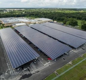 ভালো দাম Double Row Solar Car Parking SS304 Carport Solar Mounting Structure Waterproof Adjustable Metal PV Panel Support System অনলাইন