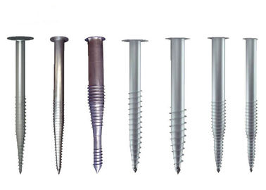 ভালো দাম Metal Ground Screw Piles Steel Anchor Helical Length 1000~3500mm Anticorrosive অনলাইন