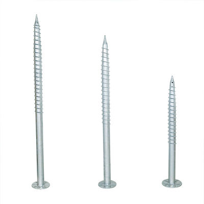 ভালো দাম Ground Silver Screw Piles Q235 Galvanized Steel 76MM Helical Earth for Solar Ground Mounting Systems অনলাইন