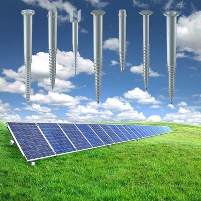 ভালো দাম 500~2500 Mm Length 76*1600/2000/2500 Ground Screw Piles PV Mounting Brackets Solar Panel Mounting System অনলাইন