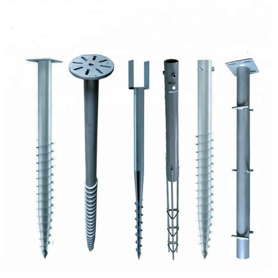 ভালো দাম Hot Dipped Galvanized Spiral Shape Ground Screw Piles 1000~3500mm Length অনলাইন