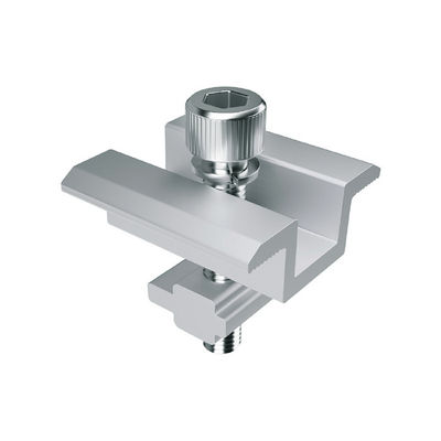 ভালো দাম No Drilling Frameless Aluminum Mid End Solar Panel Clamps Mounting Kits অনলাইন