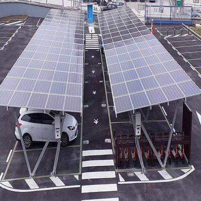 ভালো দাম 5deg 10deg 15deg Galvanized Residential Solar Carport Structures অনলাইন