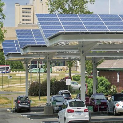 ভালো দাম AL 6005-T5 SUS 304 Solar Carport Structures For Open Filed Projects অনলাইন