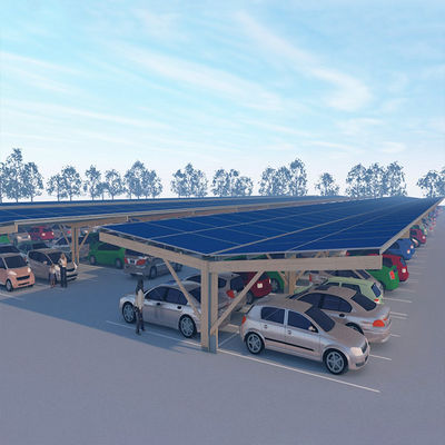 ভালো দাম Corrosion Resistant Anodized Solar Parking Lot Structures Snow Load 30psf অনলাইন