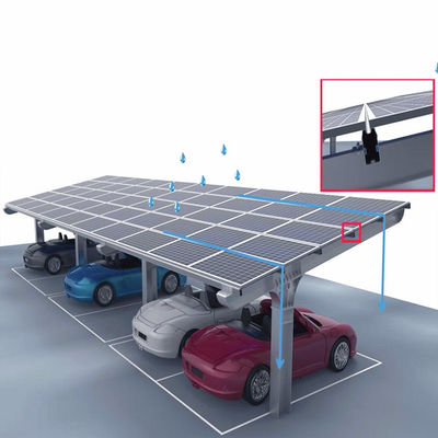 ভালো দাম Waterproof Galvanized Ground Mounting System For Solar Car Shed অনলাইন